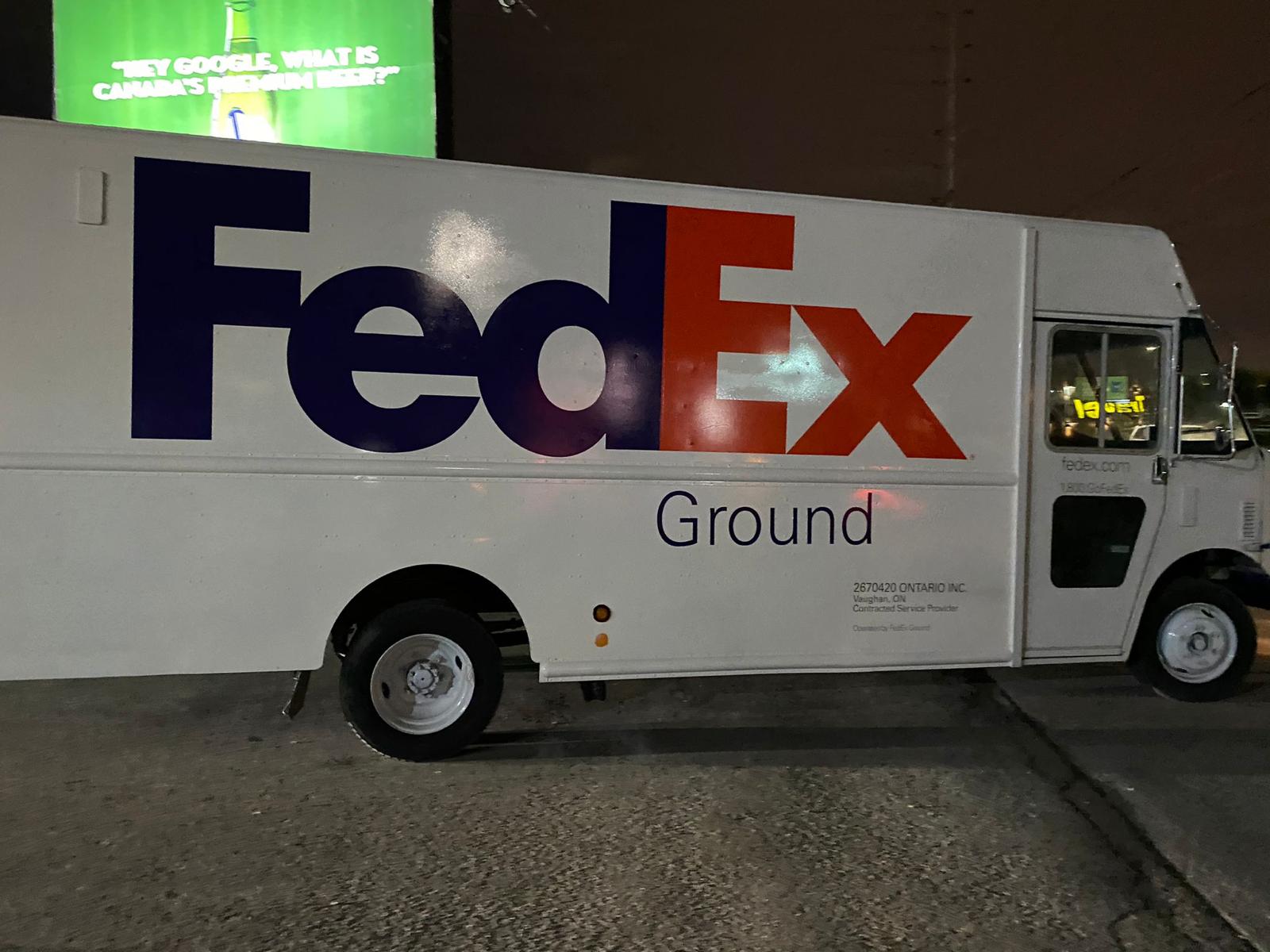 FedEx Ground Box Truck Vinyl Lettering Wrap Printam