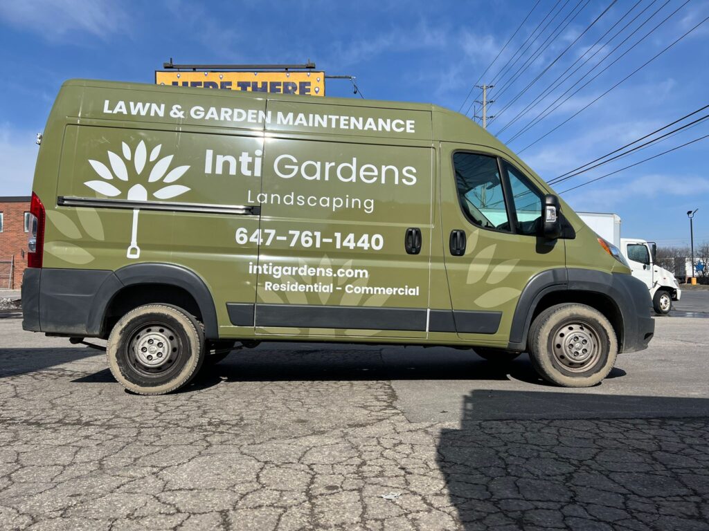 IntiGardens Landscaping Van Vinyl Full Wrap - Printam