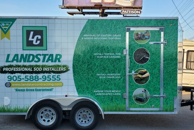 Landstar Enclosed Trailer Full Vinyl Wrap Oakville