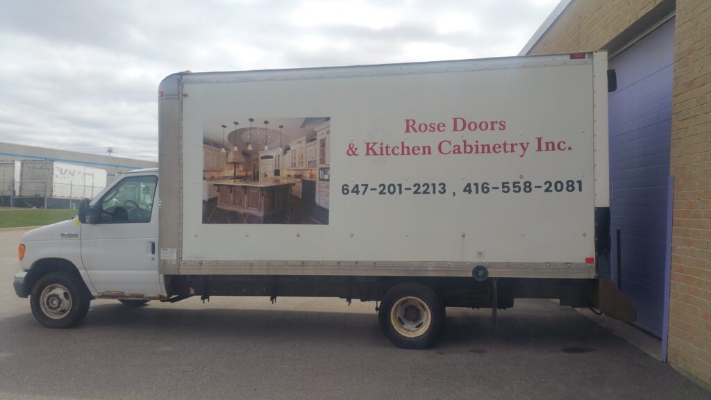 Rose Doors & Kitchen Box Truck Vinyl Graphics Printam