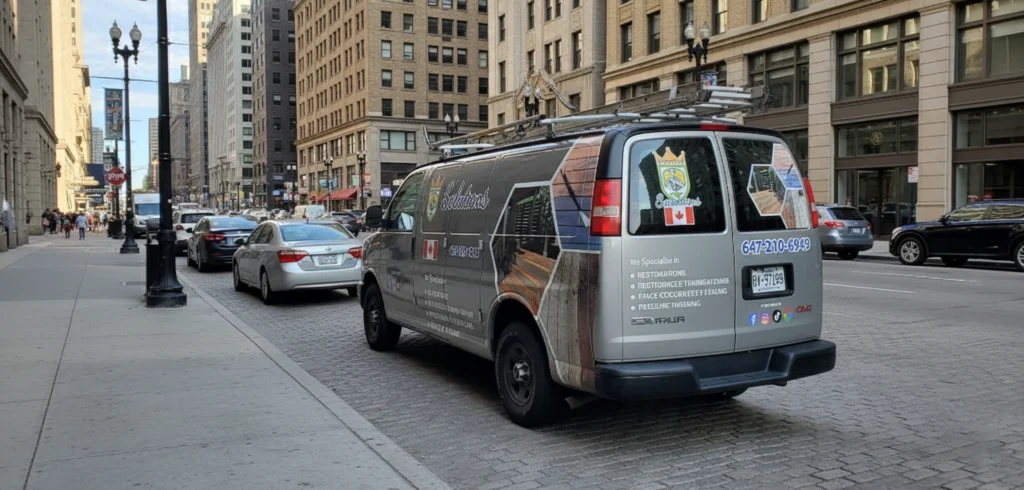 GMC Savana Van Wrap for Cleaning Solutions Canada in Mississauga 2 Cleaning Solutions Canada in Mississauga