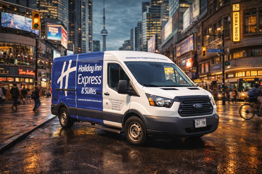Ford Transit Van Wrap for Holiday Inn Express & Suites in Mississauga 1 Ford Transit Van Wrap