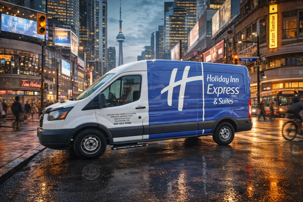 Ford Transit Van Wrap for Holiday Inn Express & Suites in Mississauga 2 Holiday Inn Express & Suites